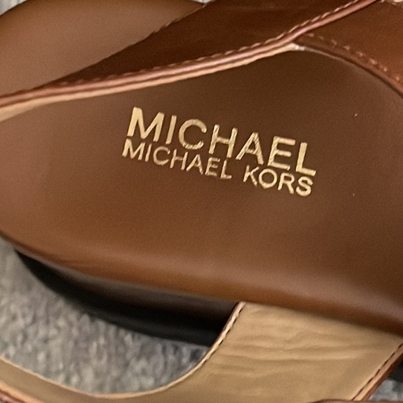 NWOB MICHAEL Michael Kors Marlon Leopard Calf Hair Leather Platform Sandals 6.5 - Picture 4 of 11